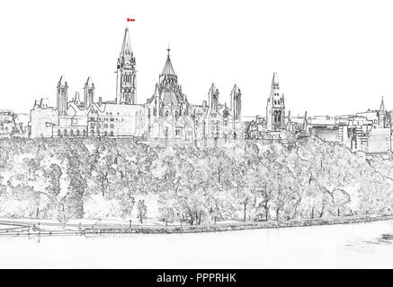 Hungarian Parliament Drawing by Peter Farago - Fine Art America