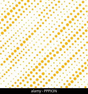 Abstract yellow dotted stripes diagonally pattern isolated on white background. halftone texture. Vector illustration Stock Vector
