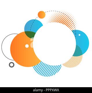 Colorful geometric background Vector Round shapes composition Stock Vector