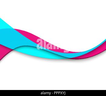Abstract smooth color wave vector. Curve flow motion illustration. Stock Vector