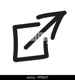 External Link Icon for UI or UX web / mobile applications Stock Vector