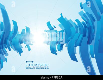 Abstract of gradient blue futuristic pattern background. illustration vector eps10 Stock Vector