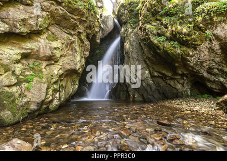 Amazing Landscape of Fotinovo waterfalls (Fotinski waterfall) in Rhodopes Mountain, Pazardzhik region, Bulgaria Stock Photo