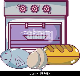 Breakfast food cartoons Stock Vector