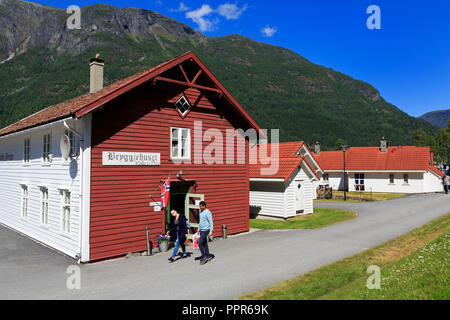 Brygge, Skjolden Village, Sognefjord, Sogn og Fjordane County, Norway Stock Photo
