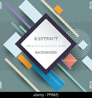 Illustration vector of cool abstract geometric background. Blank simple geometry, triangle shape. Composition pattern design for your content, busines Stock Vector