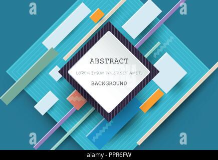 Illustration vector of cool abstract geometric background. Blank simple geometry, triangle shape. Composition pattern design for your content, busines Stock Vector