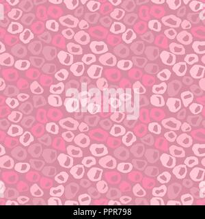 Seamless pink grunge round elements pattern. Dry brush grunge texture. Vector illustration. Stock Vector
