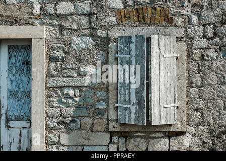 Rustic home detail, Perast, Montenegro. Stock Photo
