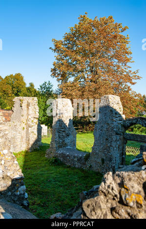 Old St Leonards Church, Sutton Veny, Wiltshire, Uk Stock Photo