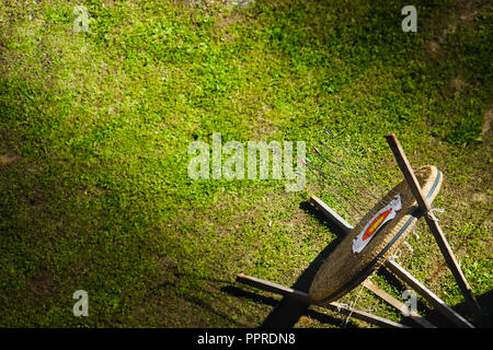 target grass top view archery competition background green Stock Photo