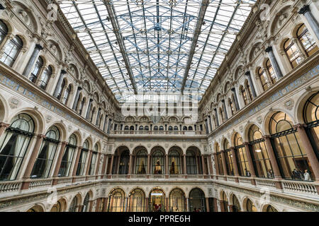 The Durbar Court, great hall of the former India Office, Foreign and Commonwealth Office, London, UK Stock Photo