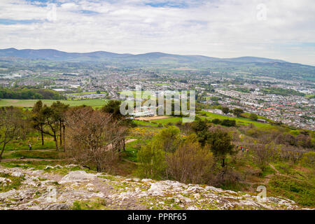 View of Dublin City from Bray Head, Co. Wicklow Dublin Stock Photo