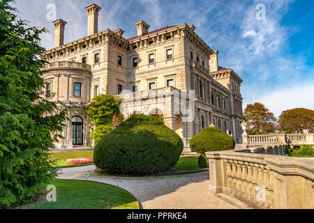 The Breakers Mansion one of the magnificent Newport Rhode Island  Mansions ,Newport, Rhode Island , USA Stock Photo