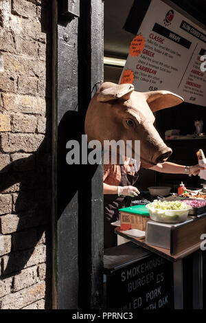 UK,London,Borough Market-street food vedor Stock Photo