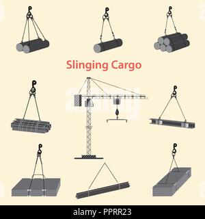 Circuitry Slinging Cargo Stock Vector