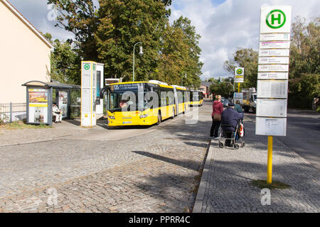 Bus stops at Kladow in Berlin, Germany