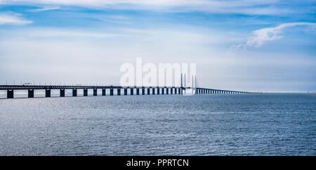 view of Öresund Bridge, Malmö, scania, Sweden Stock Photo