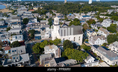 Center Methodist Church now the Provincetown Public Library, Provincetown, MA, USA Stock Photo