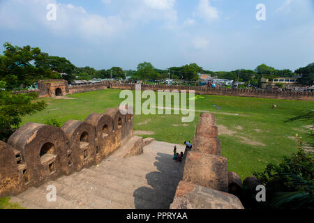 Sonakanda Fort, a Mughal river-fort located on the eastern bank of the Sitalakshya River at Bandar, almost opposite of Hajiganj Fort  in Narayanganj d Stock Photo