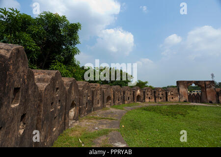 Sonakanda Fort, a Mughal river-fort located on the eastern bank of the Sitalakshya River at Bandar, almost opposite of Hajiganj Fort  in Narayanganj d Stock Photo