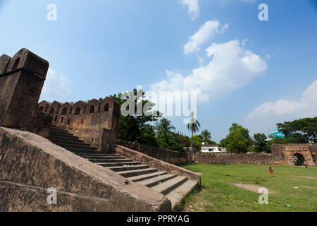 Sonakanda Fort, a Mughal river-fort located on the eastern bank of the Sitalakshya River at Bandar, almost opposite of Hajiganj Fort  in Narayanganj d Stock Photo