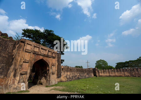 Sonakanda Fort, a Mughal river-fort located on the eastern bank of the Sitalakshya River at Bandar, almost opposite of Hajiganj Fort  in Narayanganj d Stock Photo