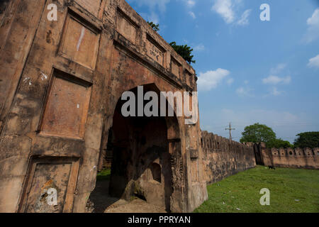 Sonakanda Fort, a Mughal river-fort located on the eastern bank of the Sitalakshya River at Bandar, almost opposite of Hajiganj Fort  in Narayanganj d Stock Photo