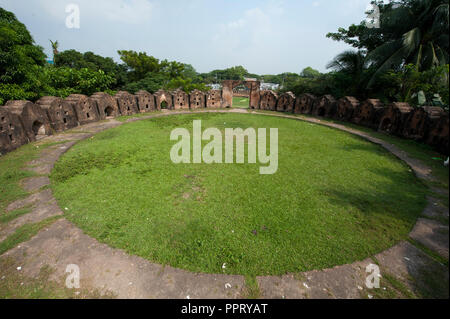 Sonakanda Fort, a Mughal river-fort located on the eastern bank of the Sitalakshya River at Bandar, almost opposite of Hajiganj Fort  in Narayanganj d Stock Photo