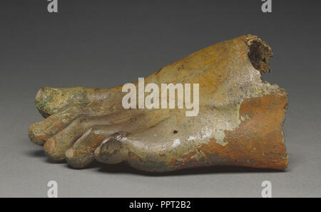 Left Foot from a Statue; late 2nd - 3rd century; Bronze; 18.5 cm, 7 5,16 in Stock Photo
