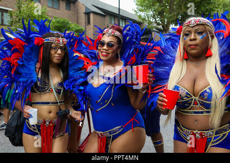 Performers, revellers and carnival goers enjoy the annual Notting Hill Carnival.  Featuring: Atmosphere, View Where: London, United Kingdom When: 27 Aug 2018 Credit: Dinendra Haria/WENN Stock Photo