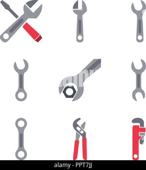 Wrenchs and Pliers Stock Vector