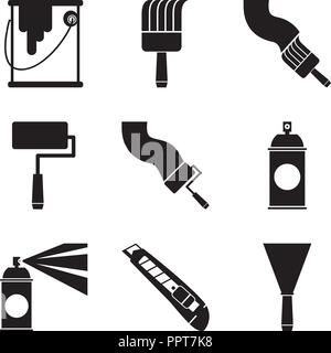 Paint tools and cutter Stock Vector