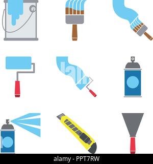Paint tools and cutter Stock Vector