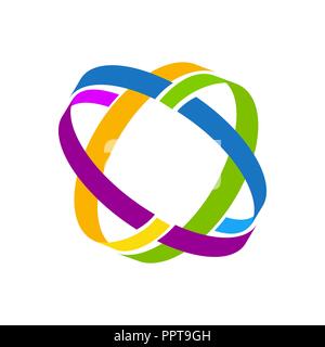 global network vector logo Stock Vector