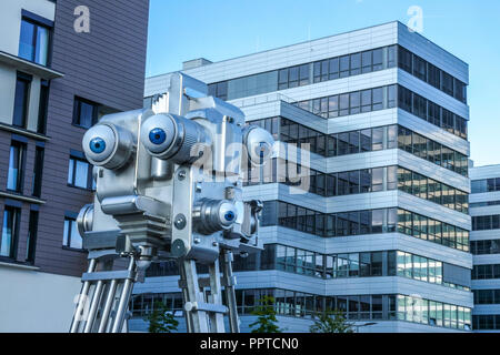 Trifot, kinetic sculpture by David Cerny, Nove Butovice, Prague, Czech Republic Stock Photo