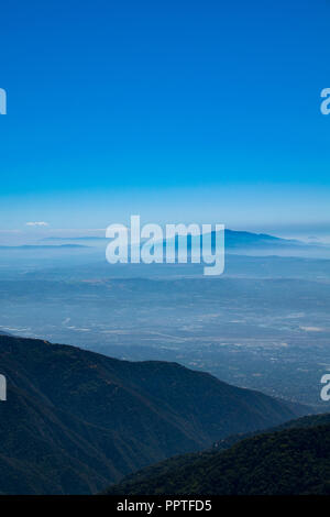 Panorama of the LA Basin as seen from Mount Wilson in the San Gabriel Mountains near Glendale, California Stock Photo