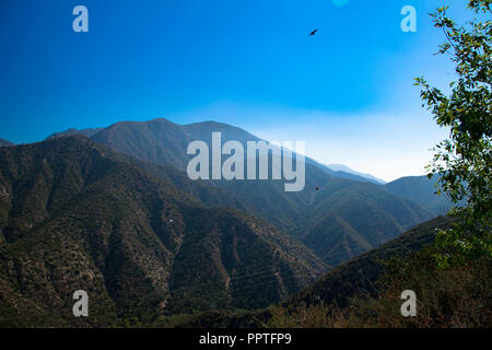 Panoramic vista of the San Gabriel Mountains as seen from Mount WIlson near Glendale, California Stock Photo