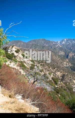 Panoramic vista of the San Gabriel Mountains as seen from Mount WIlson near Glendale, California Stock Photo