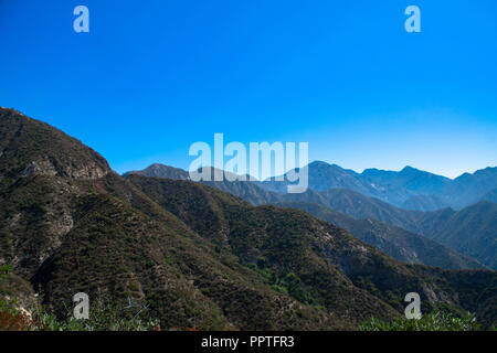 Panoramic vista of the San Gabriel Mountains as seen from Mount WIlson near Glendale, California Stock Photo