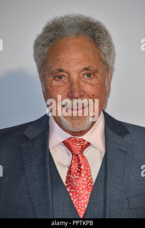 London, UK. 27th September 2018. Tom Jones attend A Star Is Born UK Premiere at Vue Cinemas, Leicester Square, London, UK 27 September 2018. Credit: Picture Capital/Alamy Live News Stock Photo