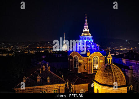 Turin, Italy. 27th Sept 2018. Play of light on the shroud chapel - restored, on the occasion of its reopening to the public Credit: Realy Easy Star/Alamy Live News Stock Photo