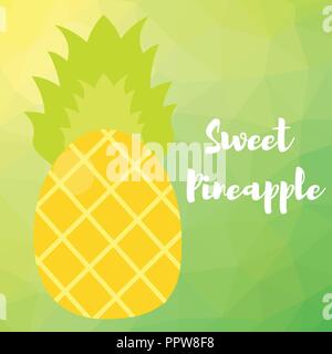 Vector illustration. Abstract background polygon art. A pineapple Stock Vector