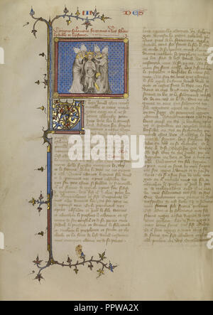 The Coronation of Solomon; Master of Jean de Mandeville, French, active 1350 - 1370, Paris, France; about 1360 - 1370; Tempera