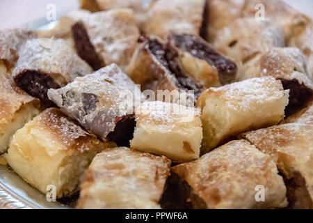 Retes pastry strudel is a regional sweet specialty in Hungary Stock Photo