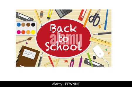 Welcome Back to Scool Stock Vector