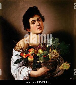 Boy with a Basket of Fruit 1593 by Caravaggio Stock Photo - Alamy