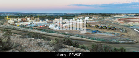 View of Edna May Gold Mine from tourist lookout. Western Australia Stock Photo