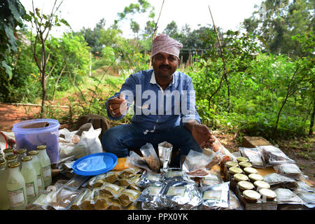 Farmers market at Bhoomi college near Bangalore, India. Stock Photo