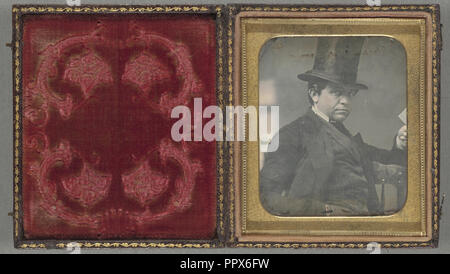 Portrait of a Man; American; about 1854; Daguerreotype Stock Photo